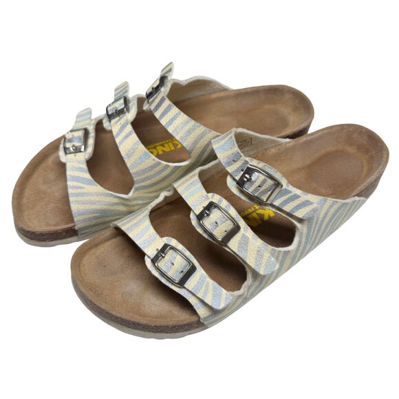 Viking Banff Three-Strap Comfort Sandals – Zebra Print White/Pearl – Size 40 / U - Picture 5 of 13